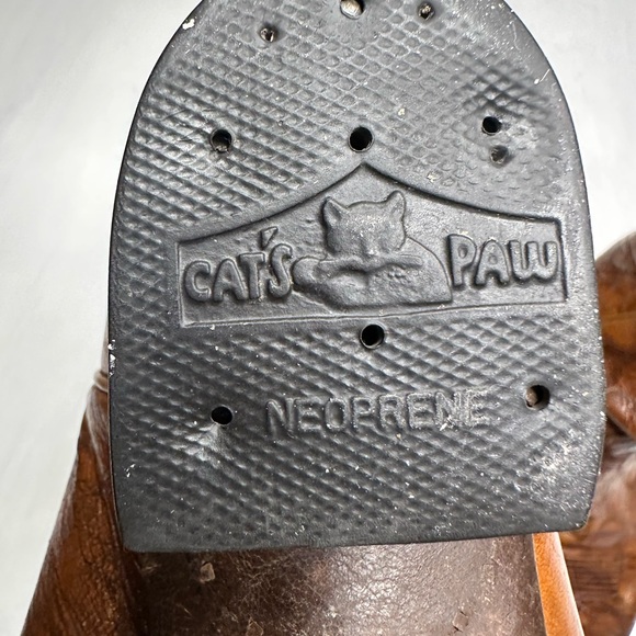 Vintage Nocona Boot Co. Cat Paw Heel G63497 Brown Cowboy Boots Men’s 8.5D USA - Picture 8 of 11